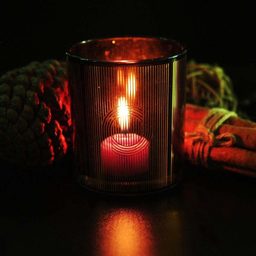 8oz 10oz Christmas empty luxury tealight glass candle holder