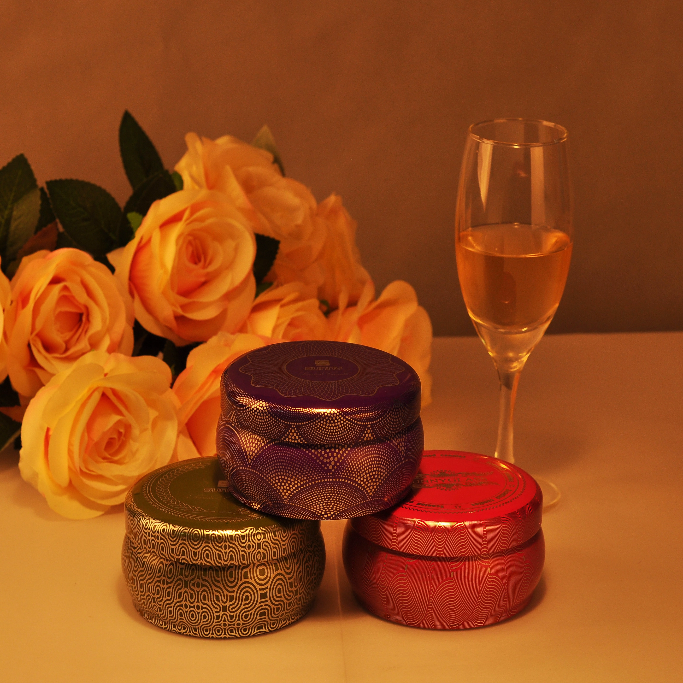26+years brand cooperation home decoration metal candle tin with lids 10oz