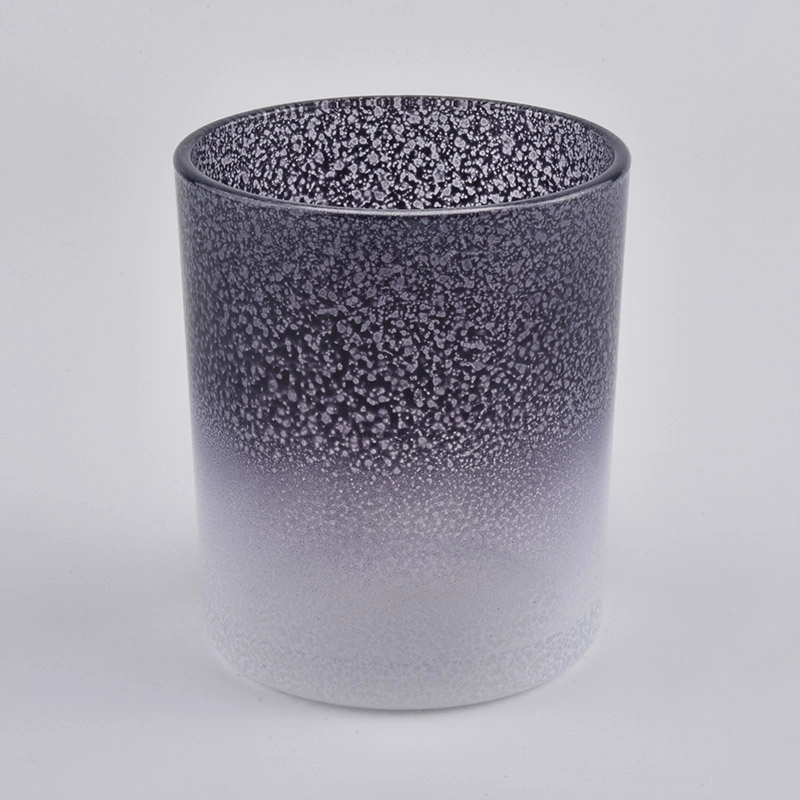 luxury iridescent glass candle jar