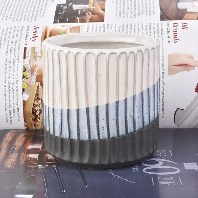Matte custom recycled ceramic candle containers