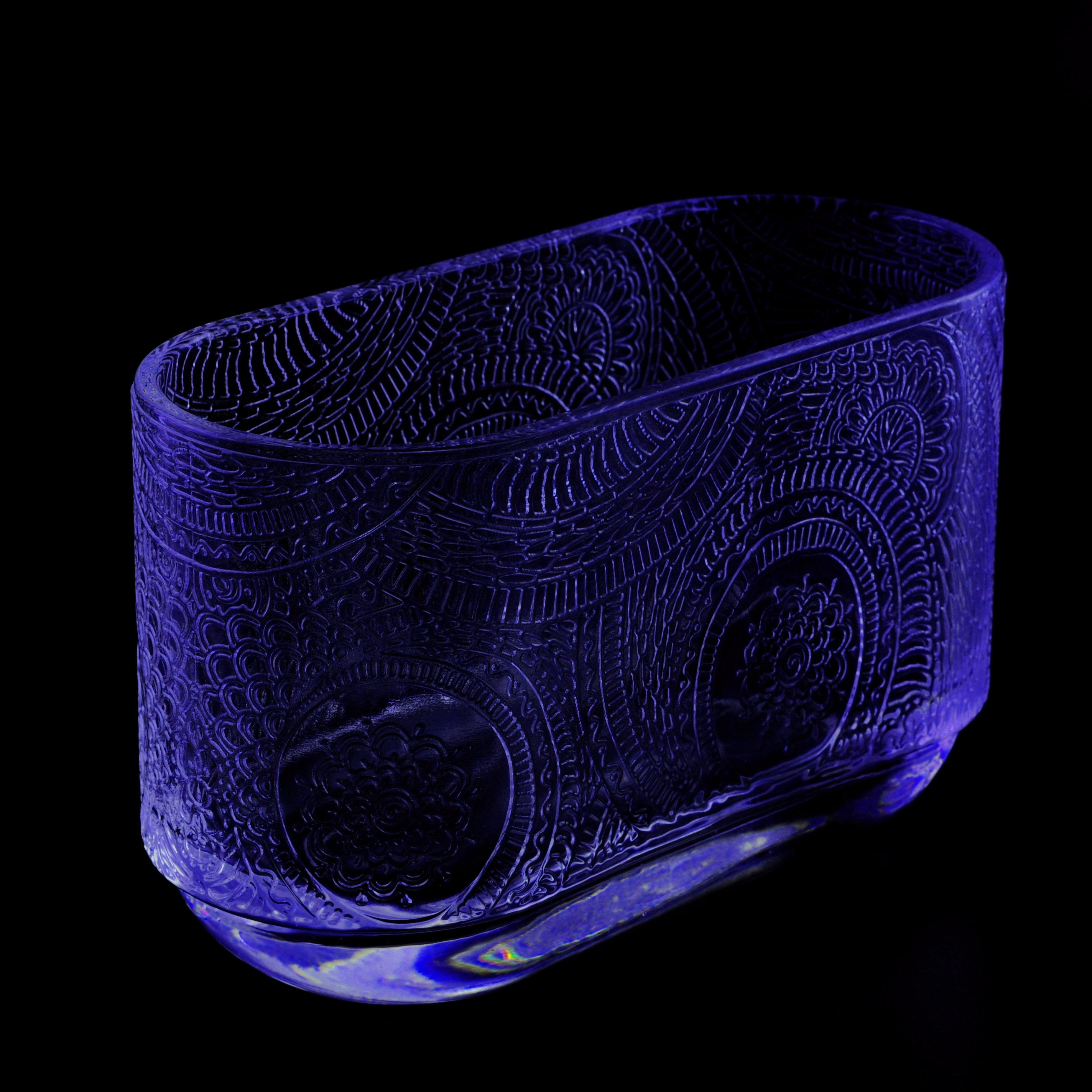 10oz New design custom oval glass candle jar with lid