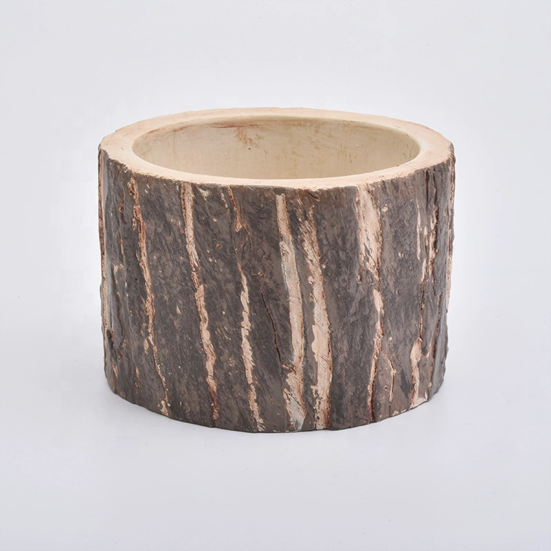 8oz Champagne intaglio concrete candle holder for home decor