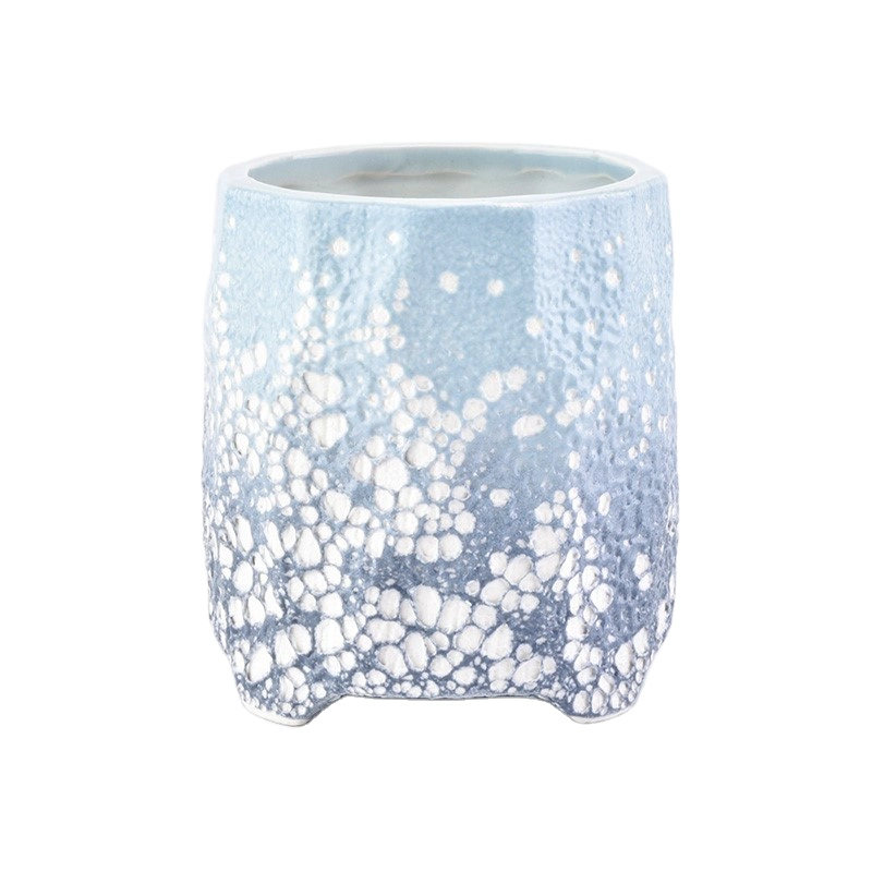 Sunny 423ml 260g blue appearance ceramic candle jars with great quality