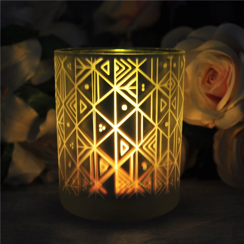 Custom frosted tealight glass jars for candle making