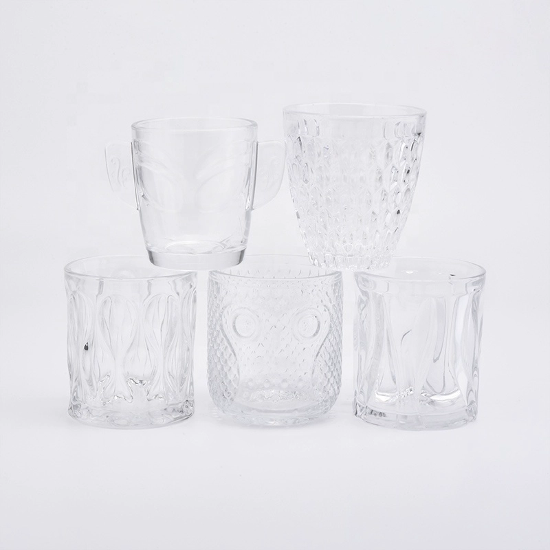 8oz 10oz Wholesales custom crystal empty luxury glass candle jars