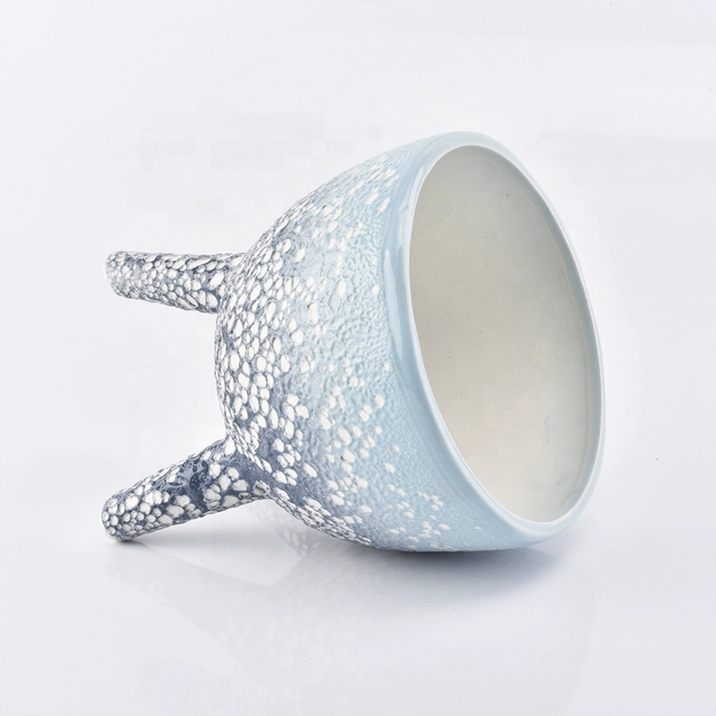 750ml Beautiful glazed ceramic candle vessels for home decor