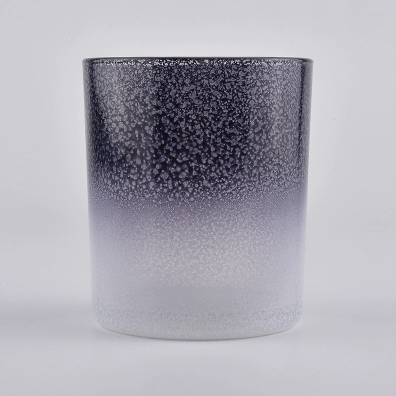 luxury iridescent glass candle jar