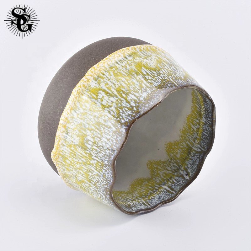 Sunny large 630ml transmutation glaze ceramic candle containers