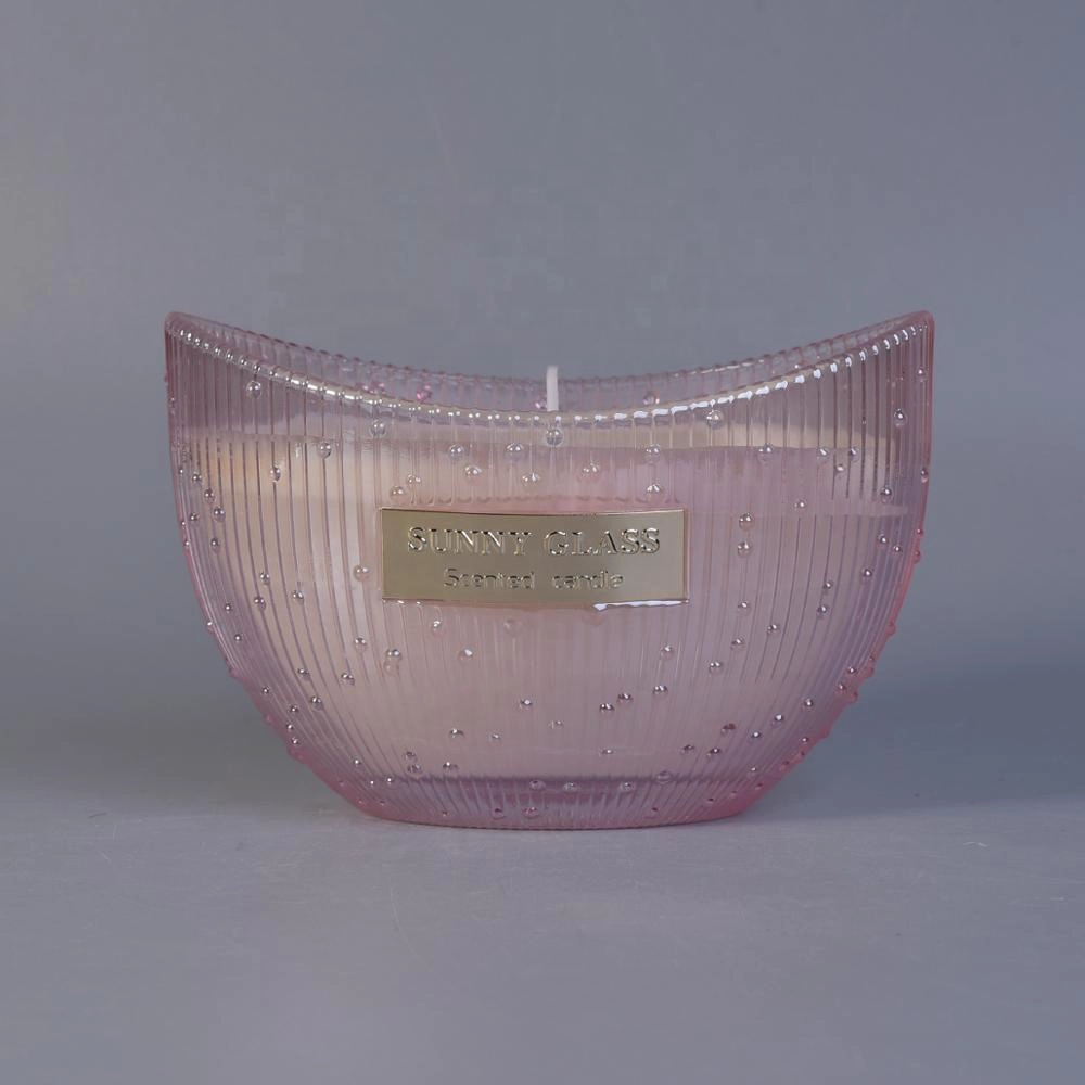 Sunny design luxury personalized scented glass candle jar bulk