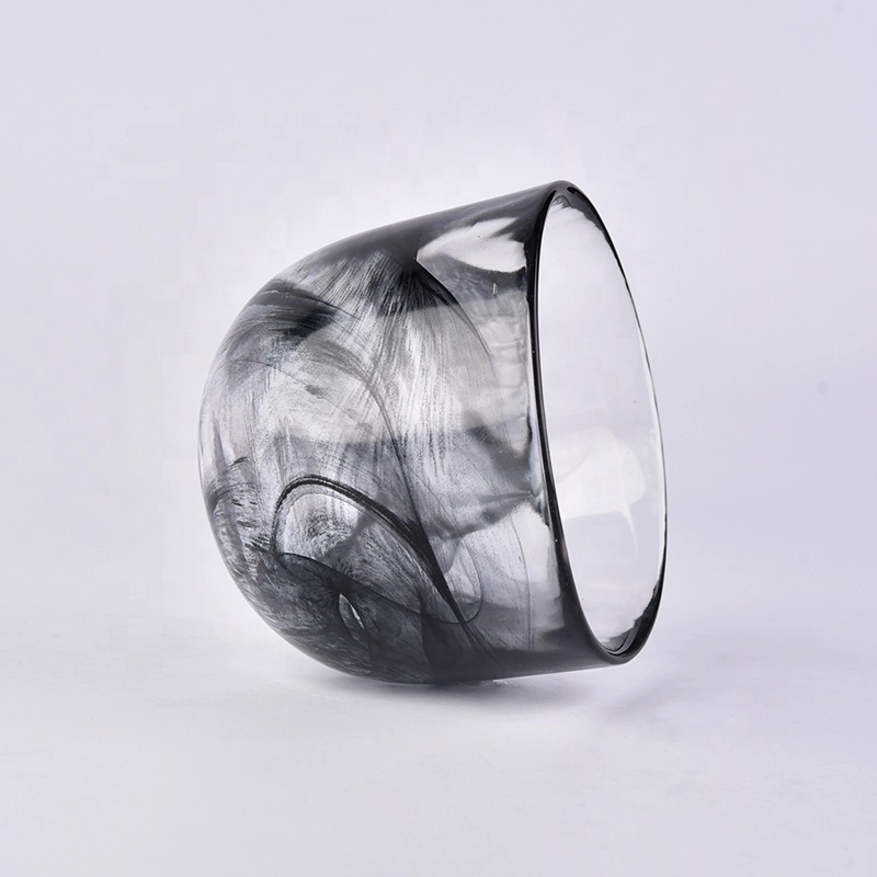 Hurricane black glass candle holders table use