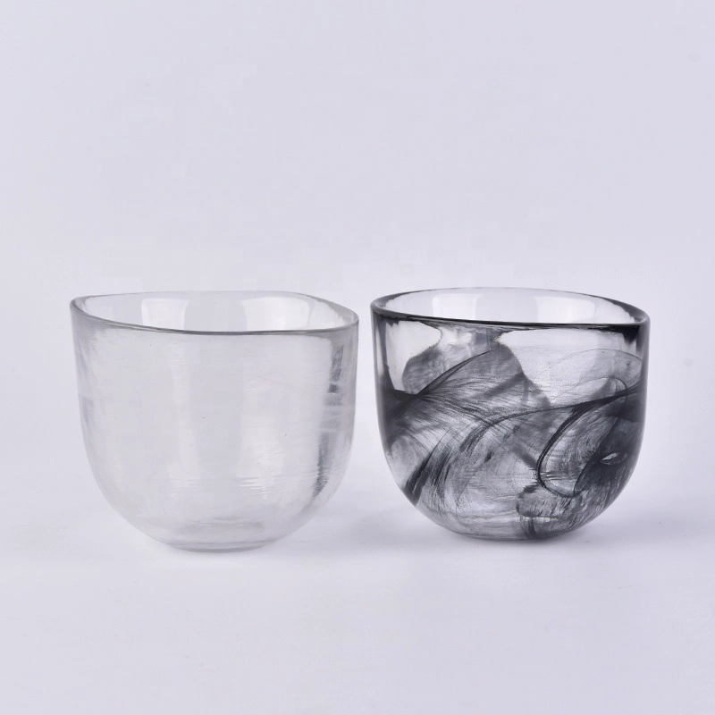 Empty Tealight glass candle holders for home decor