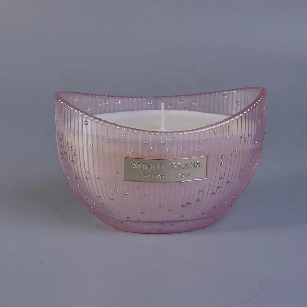 Sunny design luxury personalized scented glass candle jar bulk