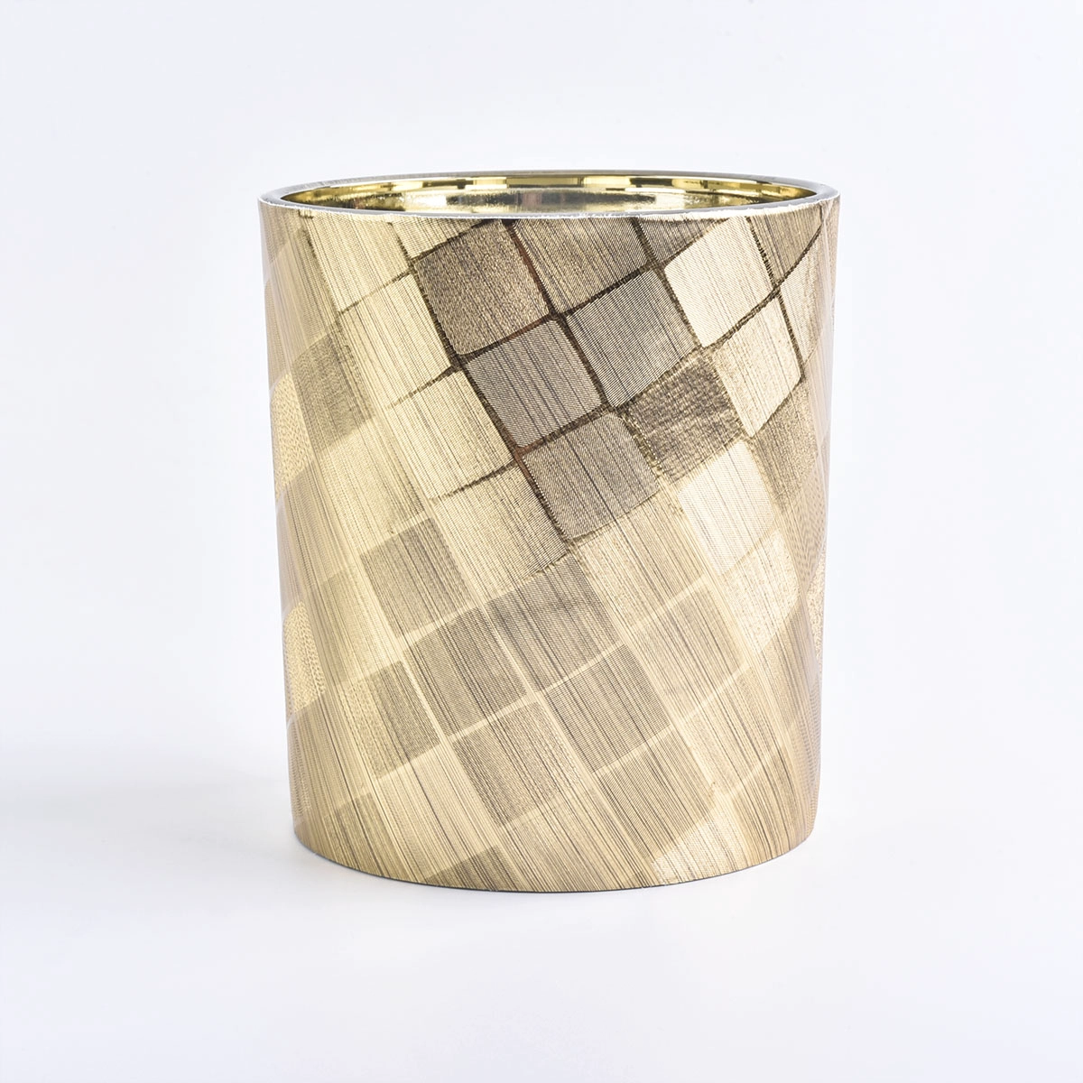 candle holder with leather cover