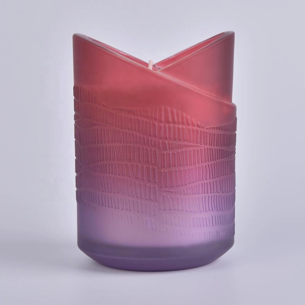 Wholesales customized heart shape candle glass jar