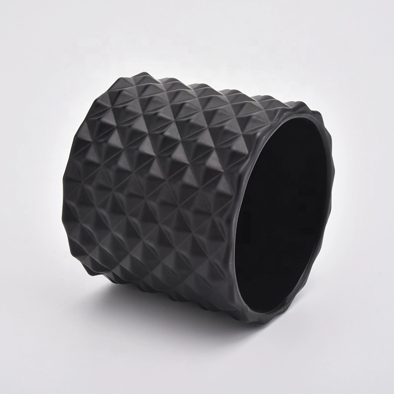 110ml matte black cute little glass candle holders home decorations candle containers