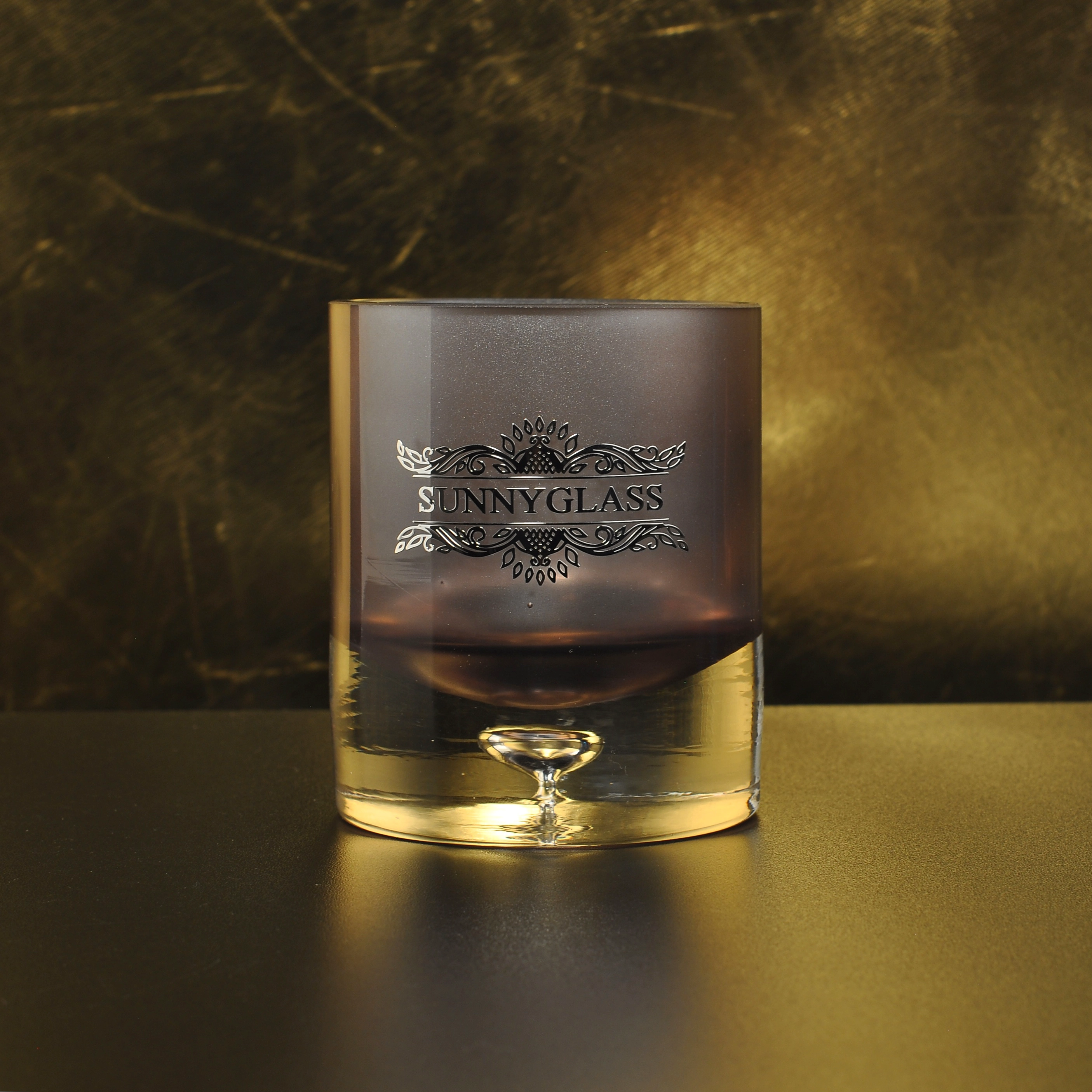 10oz Christmas crystal black tealight glass candle holders