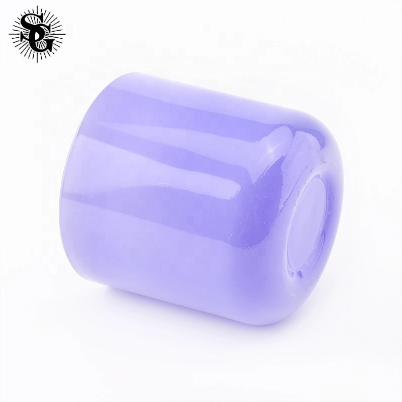 Sunny purple round bottom glass candle holders