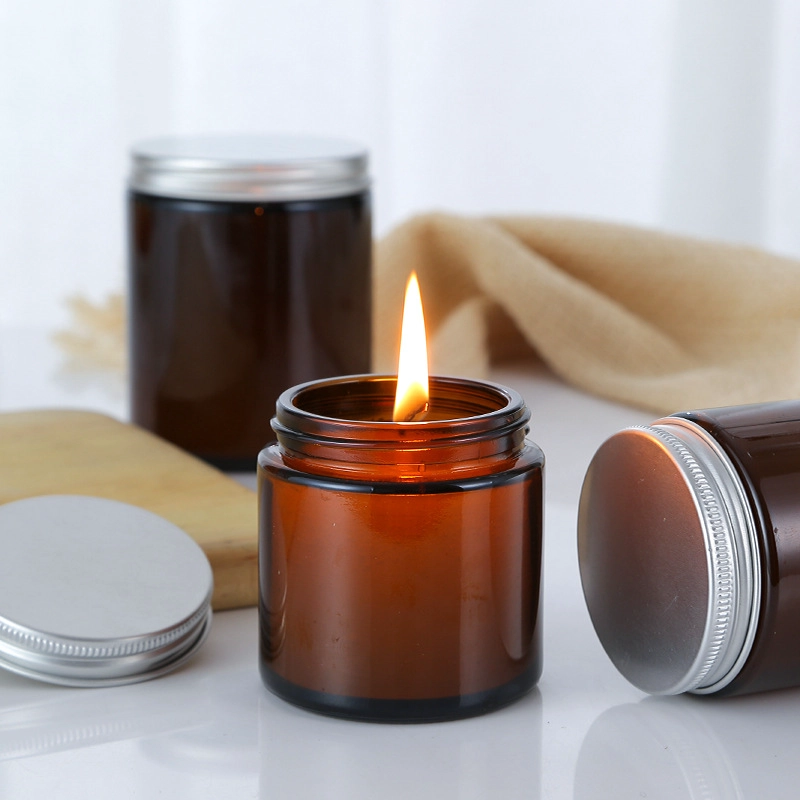 soy wax glass candle jar with aluminium cap 250ml