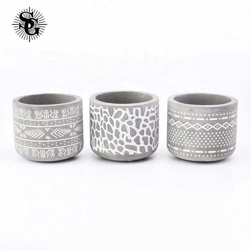 Sunny Glass unique design concrete candle jars with great quality