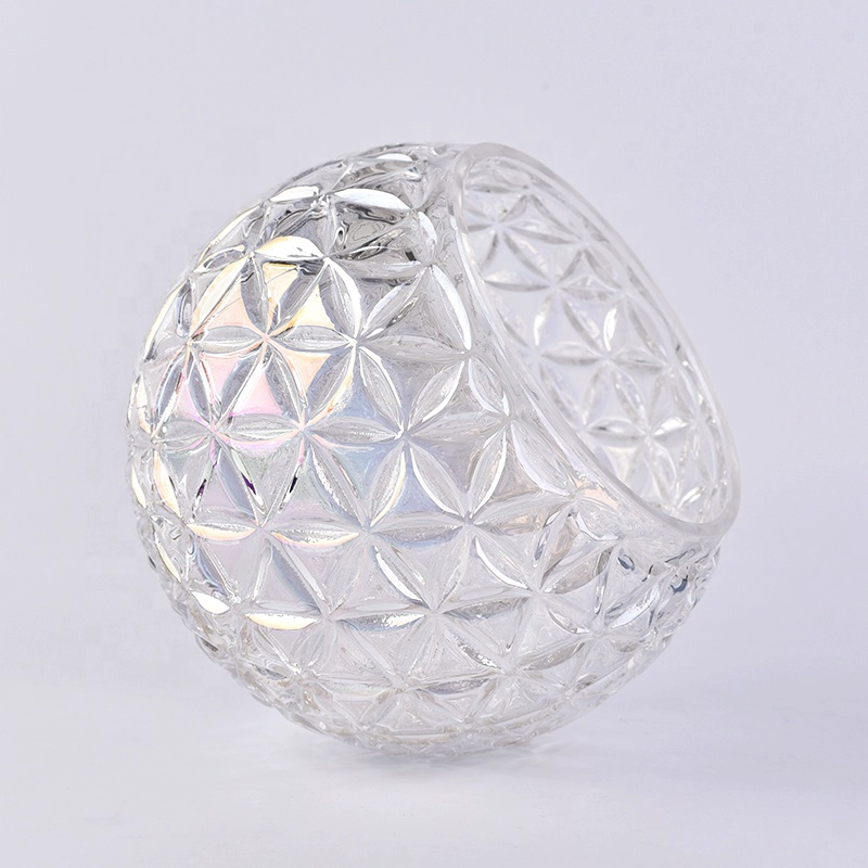 Custom clear votive plating glass candle jars