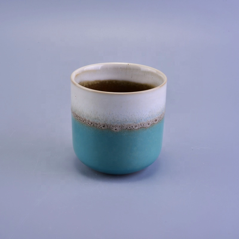 Customized tea light ceramic jar candle wholesales