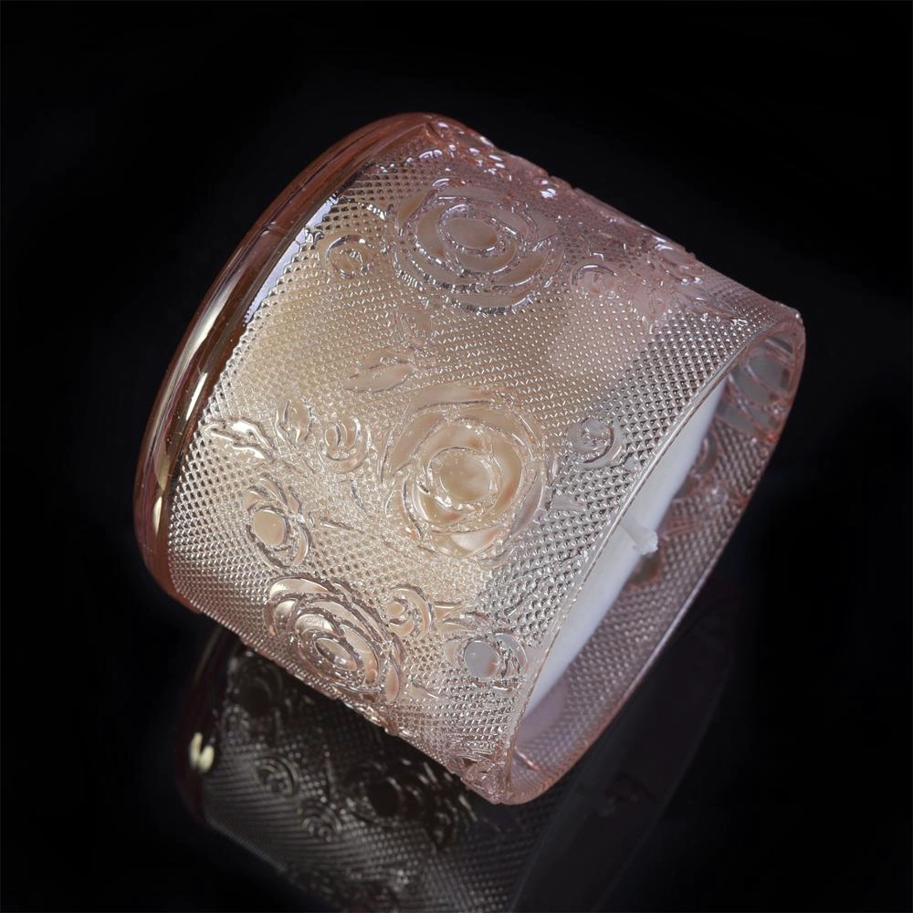 10oz 12oz Wholesales Christmas crystal pink tealight glass candle jar