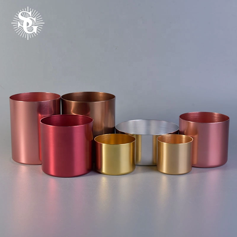 Sunny unique metal candle vessel custom manufacturer