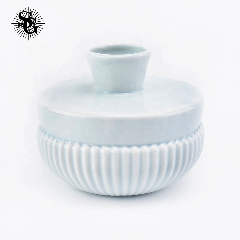 Sunny empty customized white ceramic diffuser oil bottle