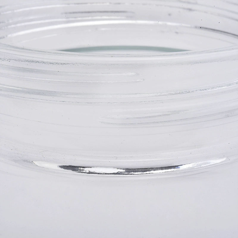 21oz wholesales smooth transparent glass candle holder home decorations candle containers