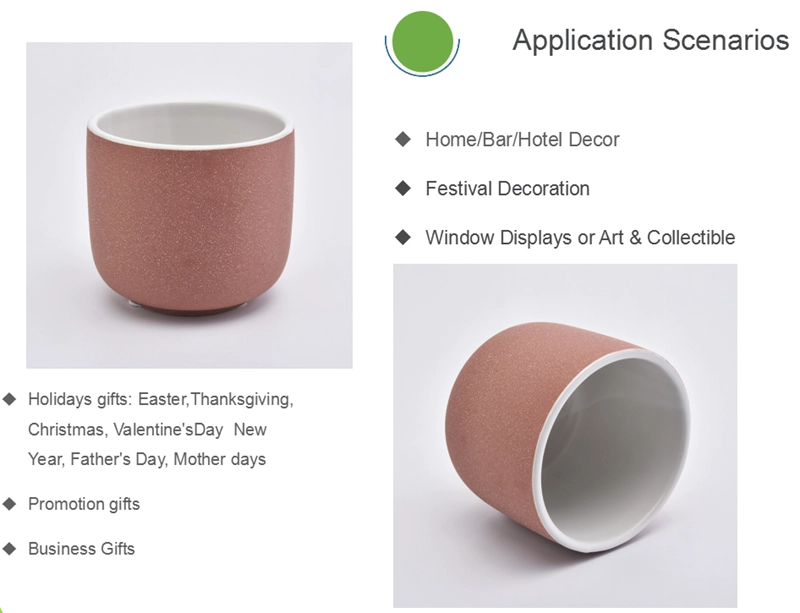 empty ceramic candle container
