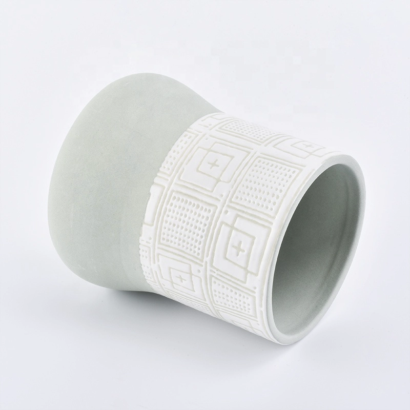 Wholesales matte Ceramic menorah candle cup
