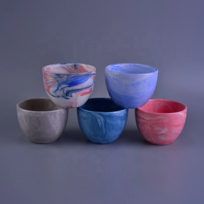 300ml Modern round mini ceramic candle holders wholesales
