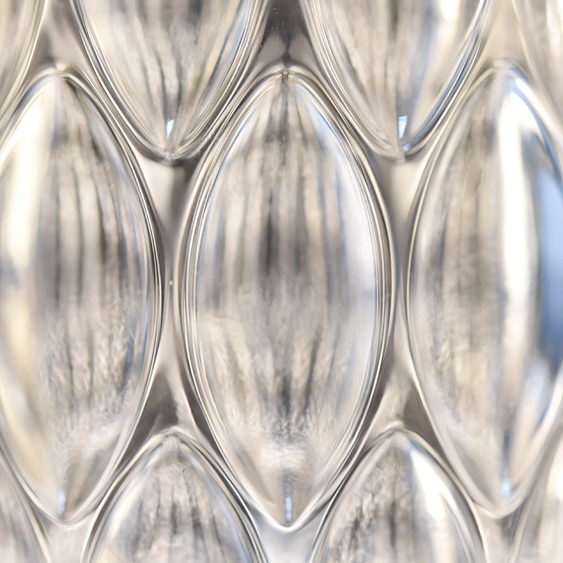 luxury embossed glass candle jar