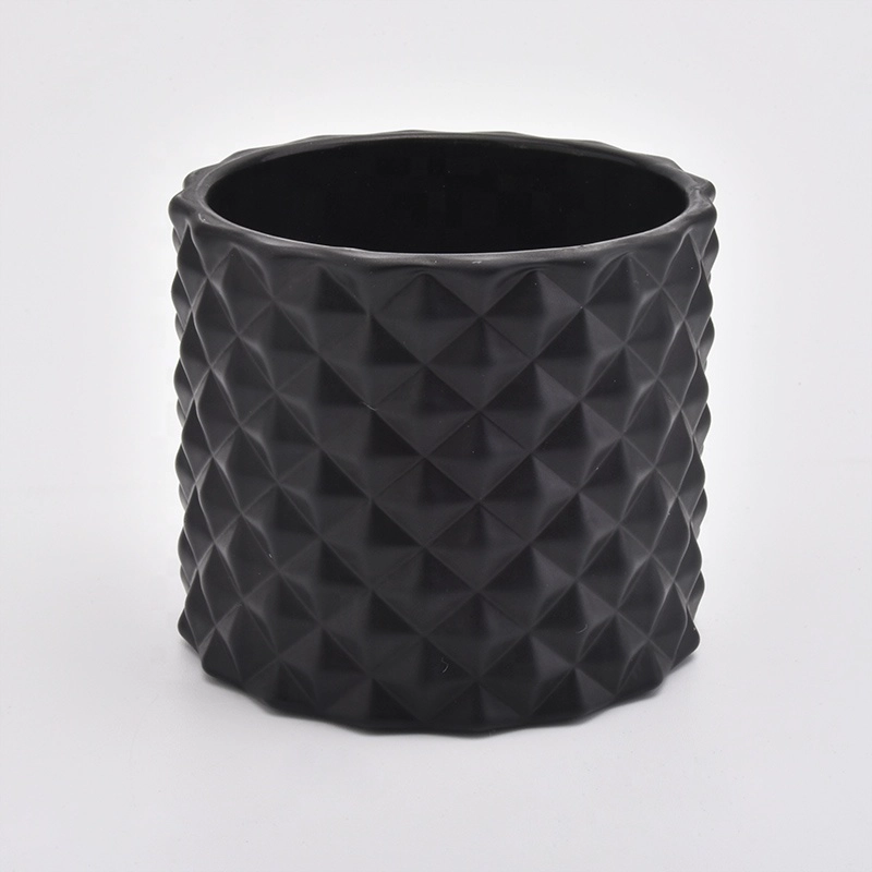 110ml matte black cute little glass candle holders home decorations candle containers