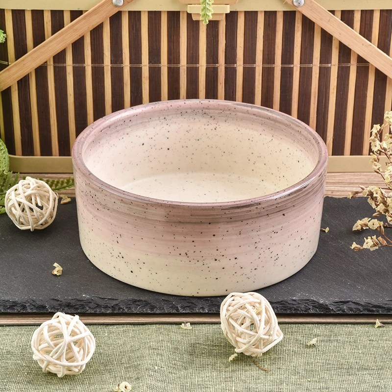 Chinese large round ceramic candle holder vessel for home decoration