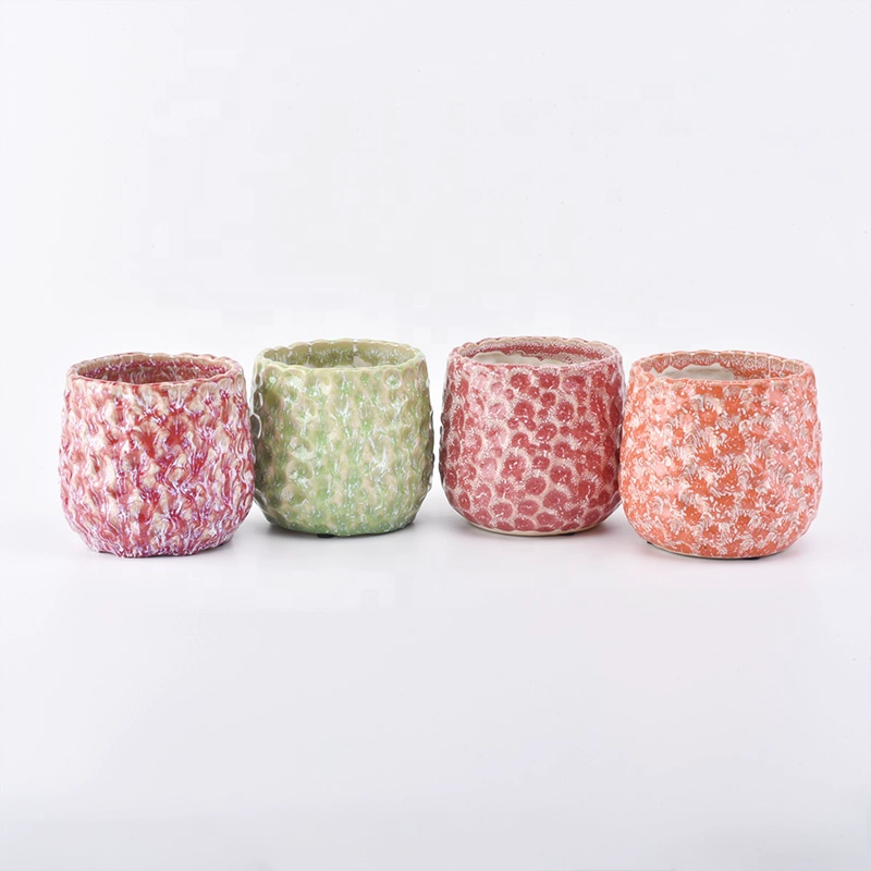 Christmas empty ceramic candle containers home decor