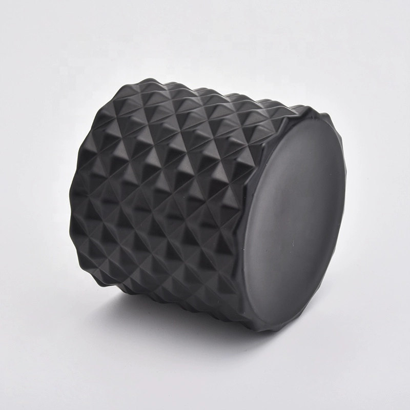 110ml matte black cute little glass candle holders home decorations candle containers