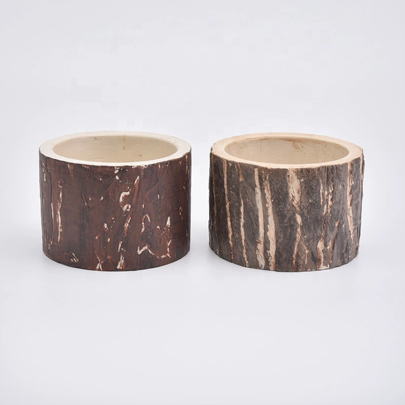 8oz Champagne intaglio concrete candle holder for home decor