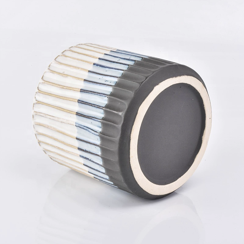 Matte custom recycled ceramic candle containers
