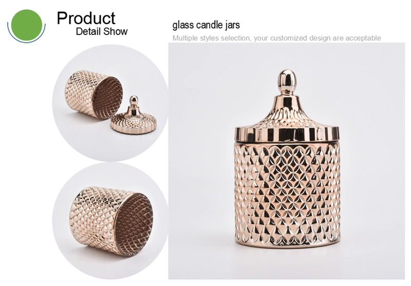 electroplated glass candle jar
