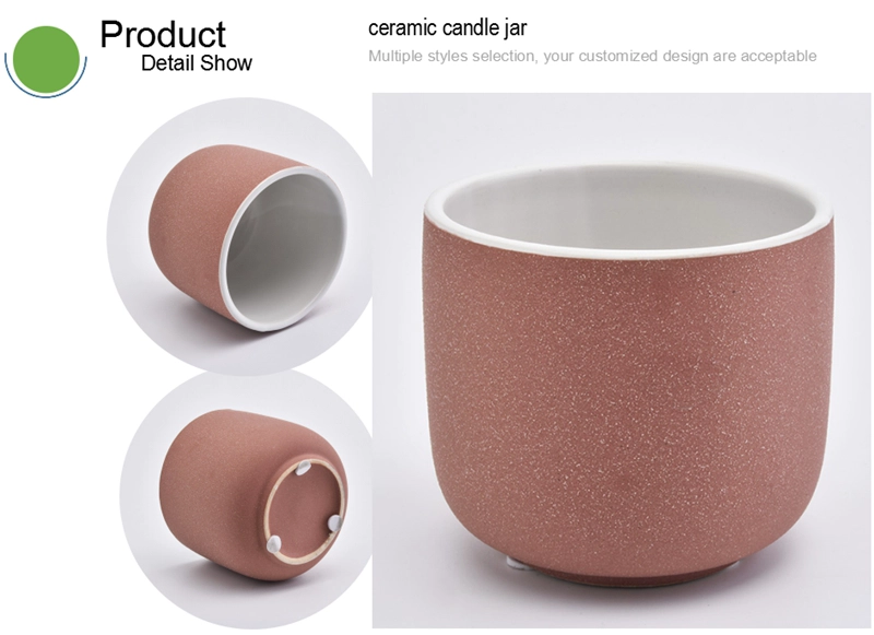 empty ceramic candle container