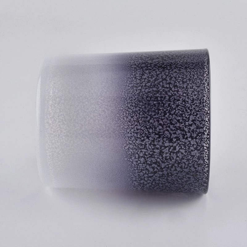 luxury iridescent glass candle jar