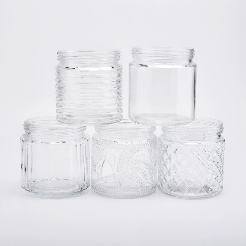 21oz wholesales smooth transparent glass candle holder home decorations candle containers