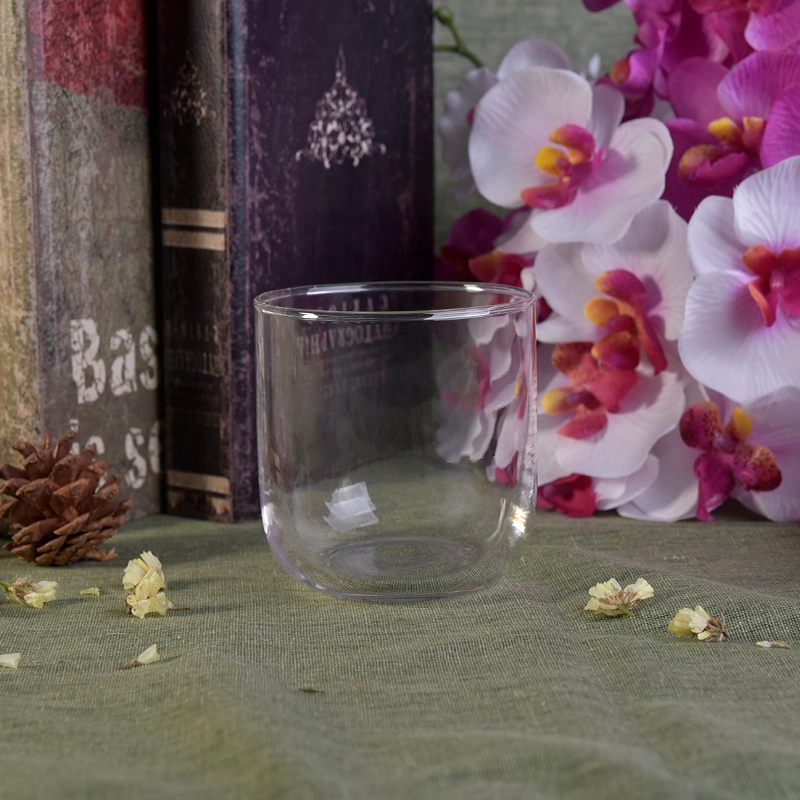 Crystal glass candle jar home decor