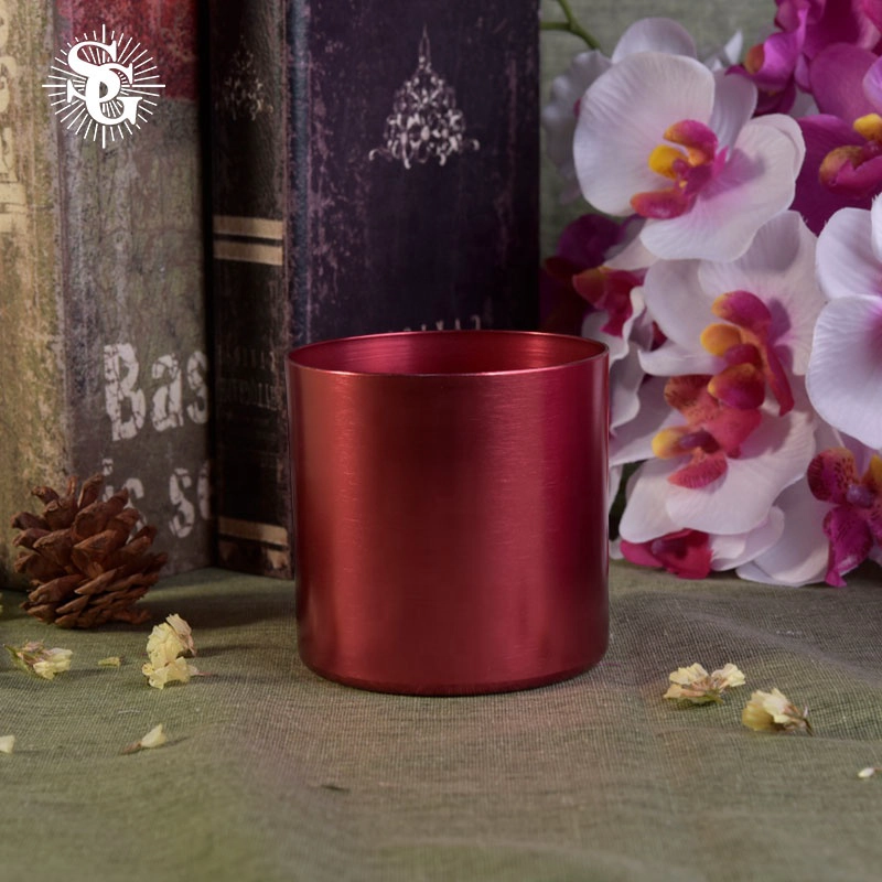 Sunny unique metal candle vessel custom manufacturer