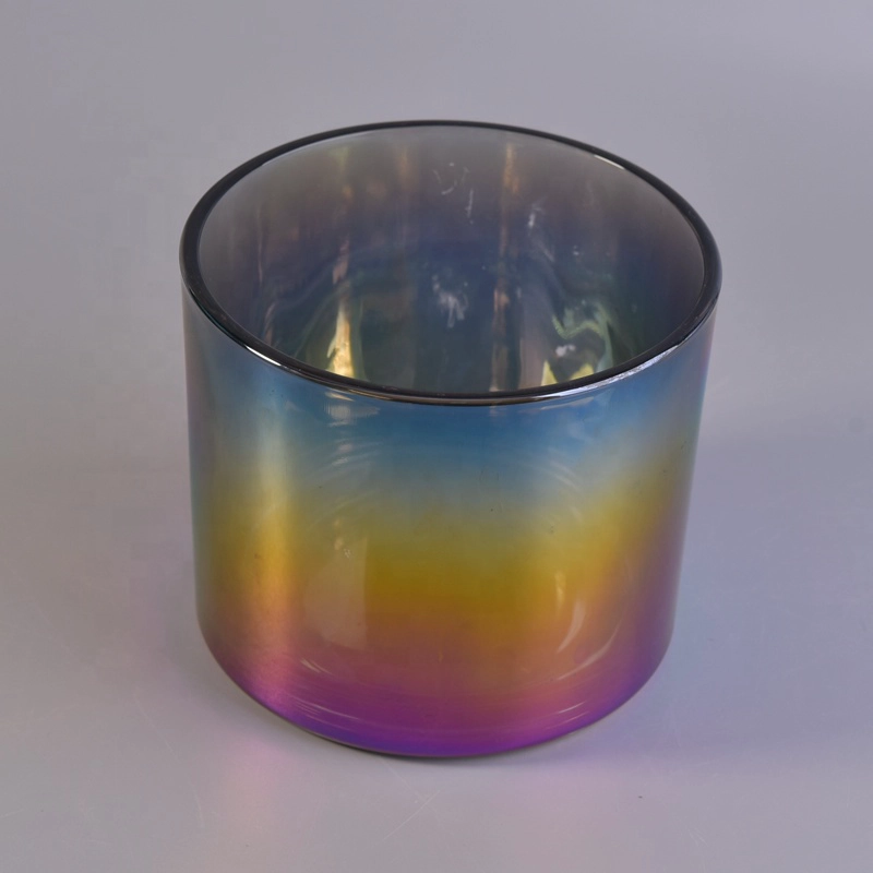 12oz Wholesales vintage electroplated glass candle jars in bulk