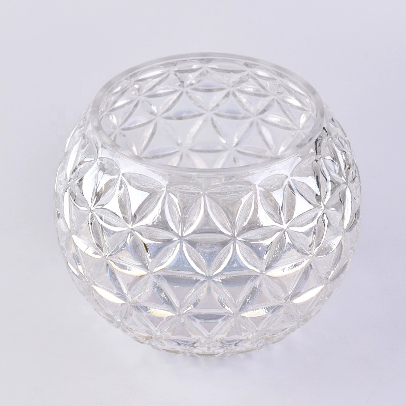 Custom clear votive plating glass candle jars