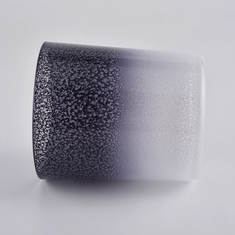 iridescent glass candle jar