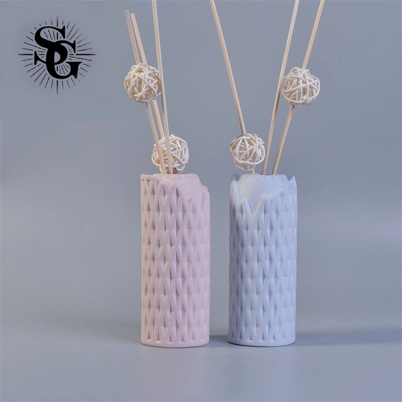 Luxury pink ceramic empty reed diffuser bottles