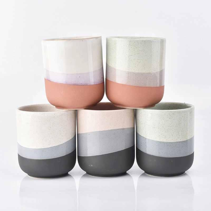 Luxury frosted ceramic candle vessel in bulk 400ml